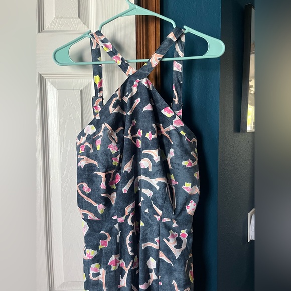 Cabi Halter Aurora Watercolor Floral Dress - Size 8 - Picture 5 of 10